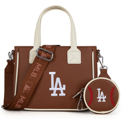 MLB-LA103   MLB  Los Angeles Dodgers Team Tote/Crossbody with Baseball Coin Pouch