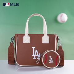 MLB-LA103   MLB  Los Angeles Dodgers Team Tote/Crossbody with Baseball Coin Pouch