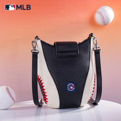 MLB-LA105   MLB Los Angeles Dodgers Team Baseball Stitch Crossbody - Black