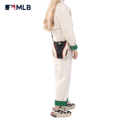 MLB-LA105   MLB Los Angeles Dodgers Team Baseball Stitch Crossbody - Beige