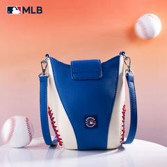 MLB-LA105   MLB Los Angeles Dodgers Team Baseball Stitch Crossbody -Blue