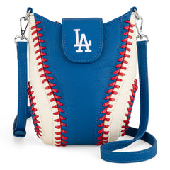 MLB-LA105   MLB Los Angeles Dodgers Team Baseball Stitch Crossbody -Blue