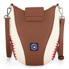 MLB-LA105   MLB Los Angeles Dodgers Team Baseball Stitch Crossbody - Brown