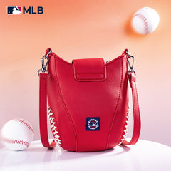 MLB-LA105   MLB Los Angeles Dodgers Team Baseball Stitch Crossbody -Red