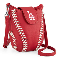 MLB-LA105   MLB Los Angeles Dodgers Team Baseball Stitch Crossbody -Red