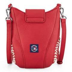 MLB-LA105   MLB Los Angeles Dodgers Team Baseball Stitch Crossbody -Red