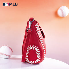 MLB-LA105   MLB Los Angeles Dodgers Team Baseball Stitch Crossbody -Red