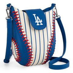 MLB-LA105   MLB Los Angeles Dodgers Team Baseball Stitch Crossbody - Stripe