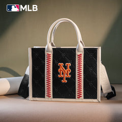 MLB-MT100-100  MLB New York Mets Team Whipstitch Tote/Crossbody