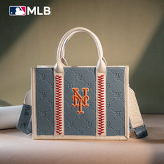 MLB-MT100-100  MLB New York Mets Team Whipstitch Tote/Crossbody