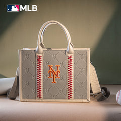 MLB-MT100-100  MLB New York Mets Team Whipstitch Tote/Crossbody