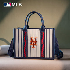 MLB-MT100-100  MLB New York Mets Team Whipstitch Tote/Crossbody