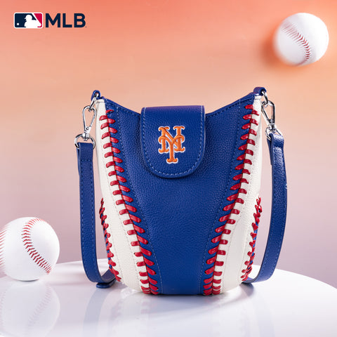 MLB-MT105    MLB New York Mets Team Baseball Stitch Crossbody