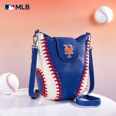 MLB-MT105    MLB New York Mets Team Baseball Stitch Crossbody