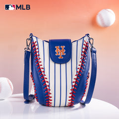 MLB-MT105    MLB New York Mets Team Baseball Stitch Crossbody