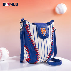 MLB-MT105    MLB New York Mets Team Baseball Stitch Crossbody