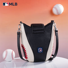 MLB-NY105   MLB New York Yankees Team  Baseball Stitch Crossbody -Black