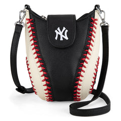 MLB-NY105   MLB New York Yankees Team  Baseball Stitch Crossbody -Black