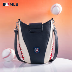 MLB-NY105   MLB New York Yankees Team  Baseball Stitch Crossbody - Navy