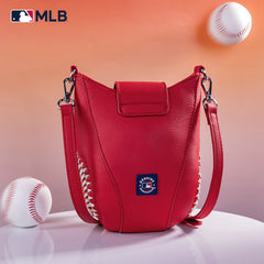 MLB-NY105   MLB New York Yankees Team  Baseball Stitch Crossbody- Red