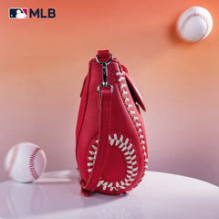 MLB-NY105   MLB New York Yankees Team  Baseball Stitch Crossbody- Red