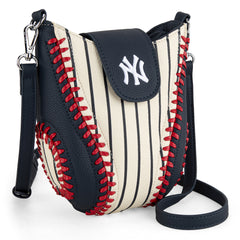 MLB-NY105   MLB New York Yankees Team  Baseball Stitch Crossbody - Stripe