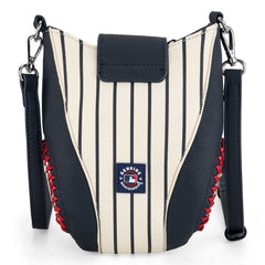 MLB-NY105   MLB New York Yankees Team  Baseball Stitch Crossbody - Stripe