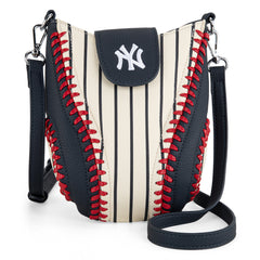 MLB-NY105   MLB New York Yankees Team  Baseball Stitch Crossbody - Stripe