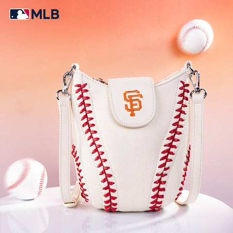 MLB-SF105  MLB San Francisco Giants Team Baseball Stitch Crossbody - Beige