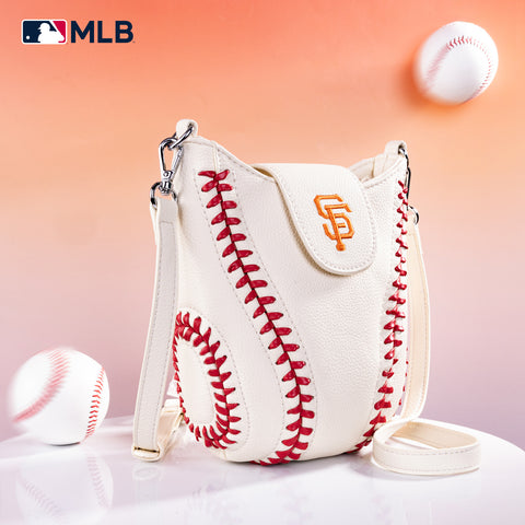 MLB-SF105  MLB San Francisco Giants Team Baseball Stitch Crossbody - Beige