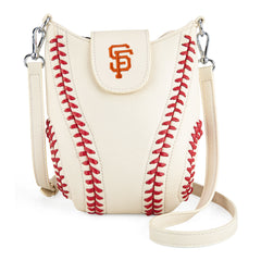 MLB-SF105  MLB San Francisco Giants Team Baseball Stitch Crossbody - Beige