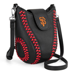 MLB-SF105  MLB San Francisco Giants Team Baseball Stitch Crossbody - Black