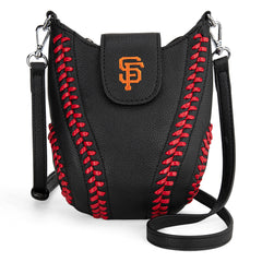 MLB-SF105  MLB San Francisco Giants Team Baseball Stitch Crossbody - Black