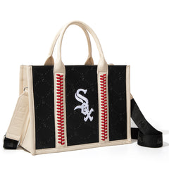 MLB-SX100-100  MLB Chicago White Sox Team  Whipstitch Tote/Crossbody