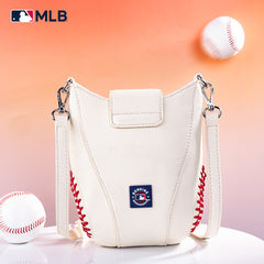 MLB-SX105  MLB Chicago White Sox Team Baseball Stitch Crossbody - Beige