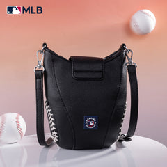 MLB-SX105  MLB Chicago White Sox Team Baseball Stitch Crossbody - Black