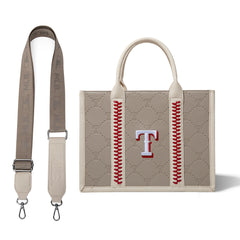 MLB-TX100-100   MLB Texas Rangers Team Whipstitch Tote/Crossbody