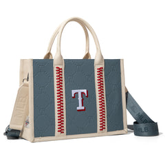 MLB-TX100-100   MLB Texas Rangers Team Whipstitch Tote/Crossbody