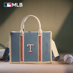 MLB-TX100-100   MLB Texas Rangers Team Whipstitch Tote/Crossbody