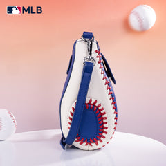 MLB-TX105  MLB Texas Rangers Team Baseball Stitch Crossbody - Blue