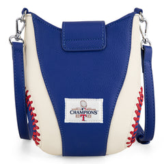 MLB-TX105  MLB Texas Rangers Team Baseball Stitch Crossbody - Blue