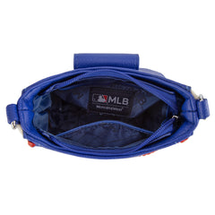 MLB-TX105  MLB Texas Rangers Team Baseball Stitch Crossbody - Blue