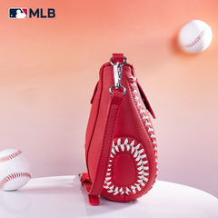 MLB-TX105  MLB Texas Rangers Team Baseball Stitch Crossbody -Red