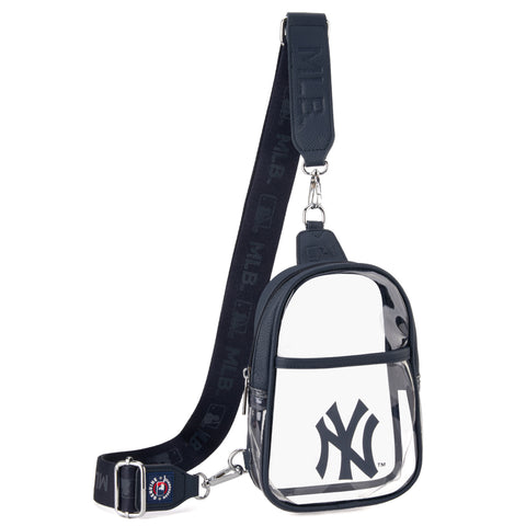 MLB-NY30-001   MLB New York Yankees Clear Mini Sling Stadium Bag
