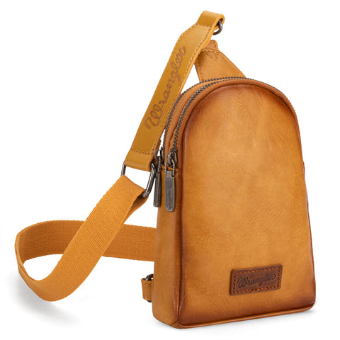 Wrangler Sling Bag For Leather Crossbody Bag in Natural