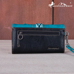 MW1134-W018 Montana West Aztec Buckle Collection Wallet