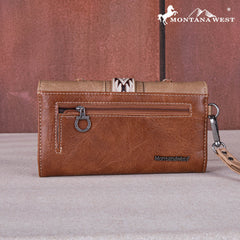 MW1134-W018 Montana West Aztec Buckle Collection Wallet