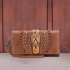 MW1134-W018 Montana West Aztec Buckle Collection Wallet