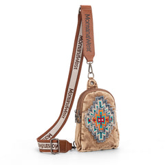 MW1210-210 Montana West Embroidered Aztec Collection Sling Bag