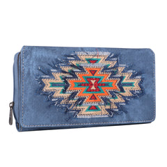 MW1210-W010 Montana West Aztec Collection Jean Denim Wallet